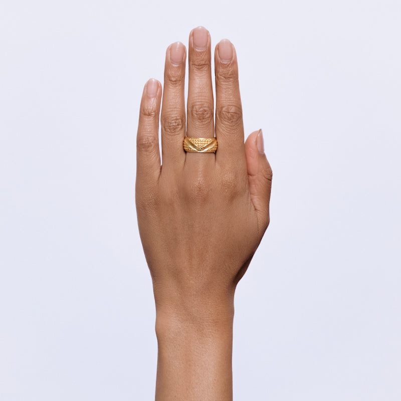 Nippur Ring - 18K Gold Plated