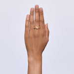 Sikil Ring in Zircon - 18K Gold Plated