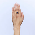 Syntagma Ring in Resin and Zircon - 18K Gold Plated