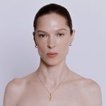 Columbia Charm Pendant in Citrine - 18K Gold Plated