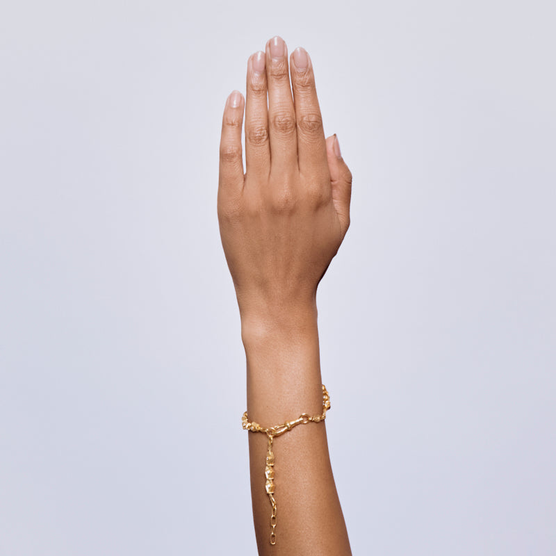 Suen Bracelet in Zircon - 18K Gold Plated