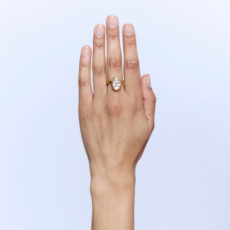 Bucherie Ring in Zircon - 18K Gold Plated