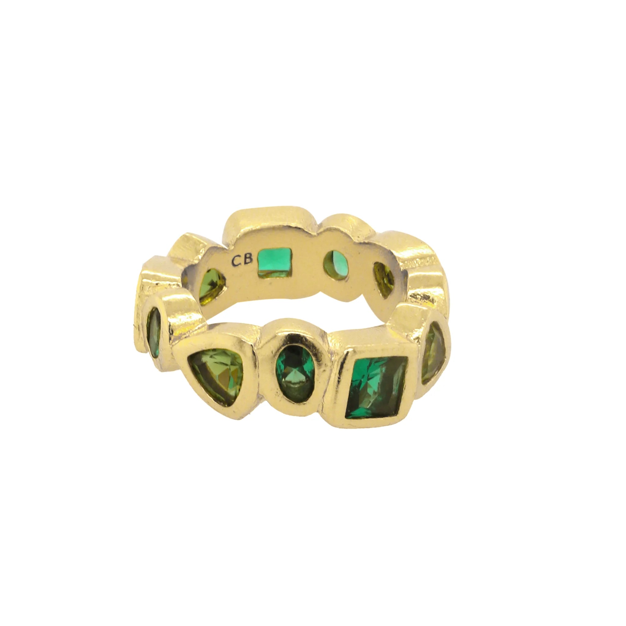 Thalia Ring in Green - 18K Gold Plated