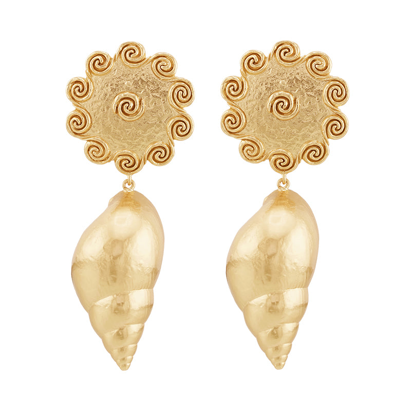 Nazari Tulipano Earrings - 18K Gold Plated