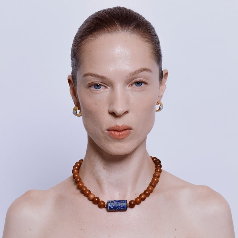Nabu Necklace in Lapis Lazuli - 18K Gold Plated