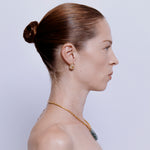 Utu Stud Earrings in Citrine - 18K Gold Plated