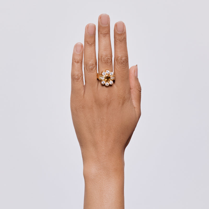 Ki Ring in Citrine - 18K Gold Plated