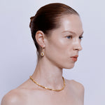 Suen Necklace in Zircon- 18K Gold Plated