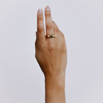 Tempus Ring with Agate - 18K Gold Plated