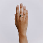 Scyphus Ring with Green Agate - 18K Gold Plated