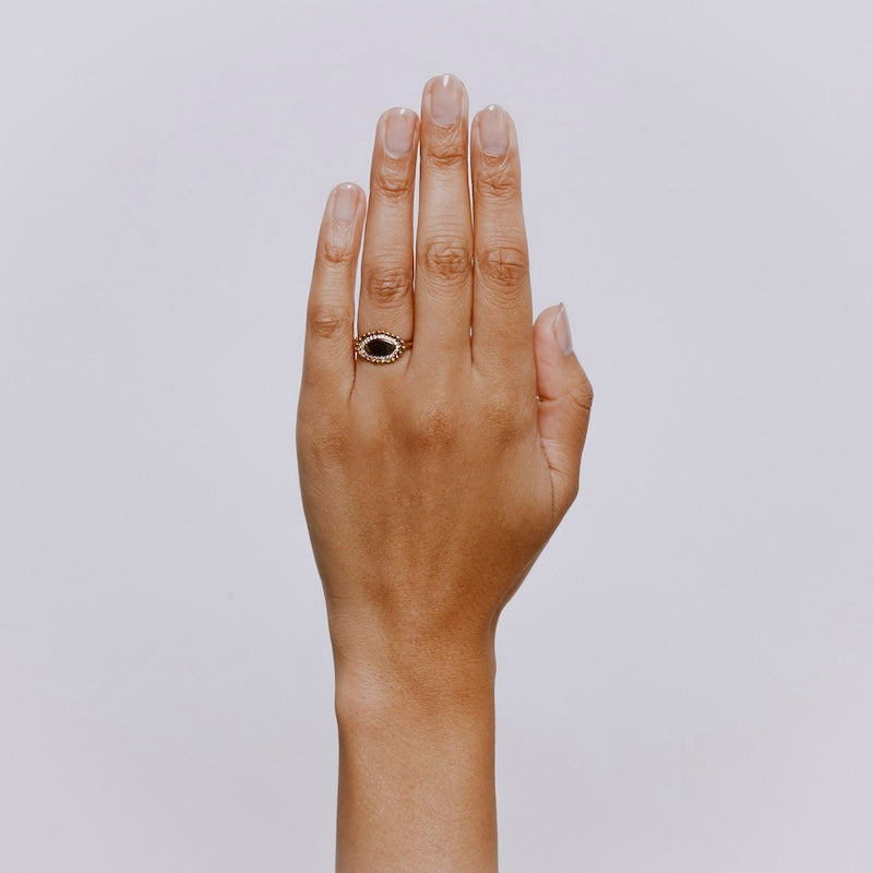 Atalante Ring with Diamond - Solid Gold