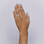Peristera Ring with White Diamond - Solid Gold