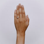 Petite Theseus Ring with Diamond - Solid Gold