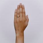 Petite Theseus Ring with Orange Sapphire - Solid Gold