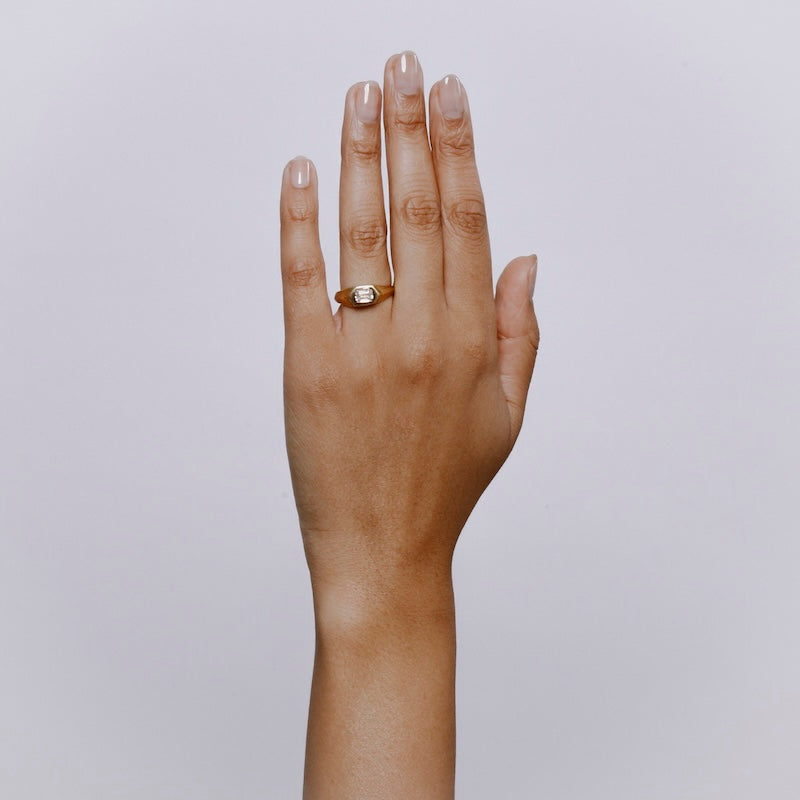 Philemon Ring with Diamond - Solid Gold