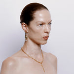 Carro Maxima Earrings with Garnet, Jade and Pearl - 18K Gold Plated