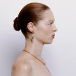 Carro Maxima Earrings with Garnet, Jade and Pearl - 18K Gold Plated
