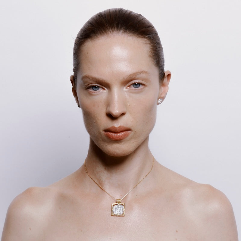 Sella Pendant with Cubic Zirconia - 18K Gold Plated