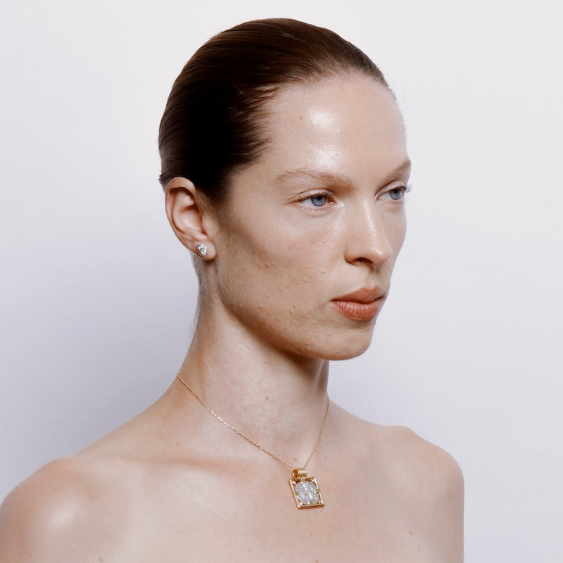 Sella Pendant with Cubic Zirconia - 18K Gold Plated
