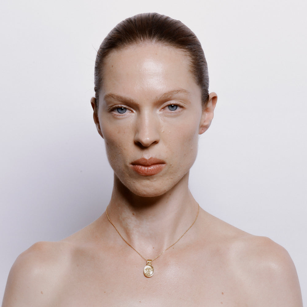 Mercurius Pendant in Resin - 18K Gold Plated