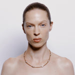 Mermesa Chain Necklace with Quartz - Solid Gold