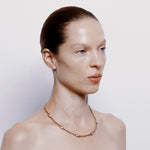 Mermesa Chain Necklace with Quartz - Solid Gold
