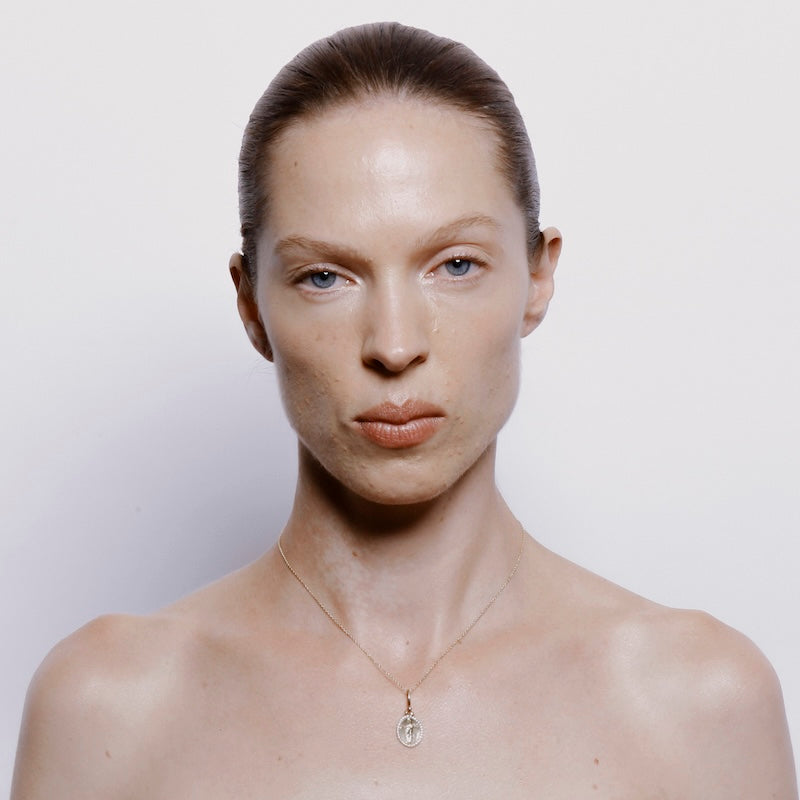Peristera Pendant with Diamond - Solid Gold