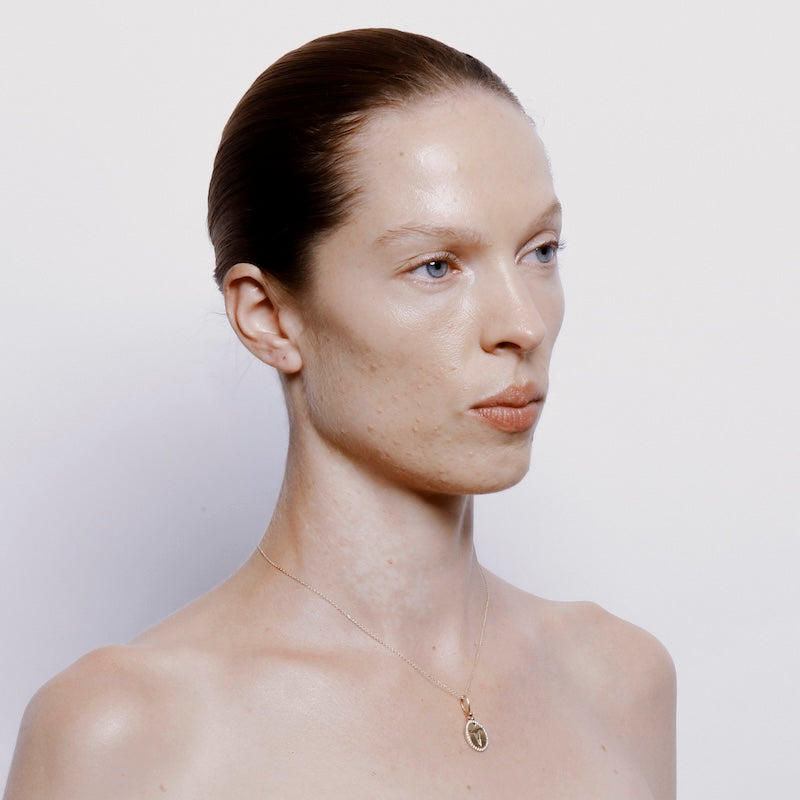 Peristera Pendant with Diamond - Solid Gold