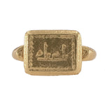 Shamash Signet Ring - 18K Gold Plated