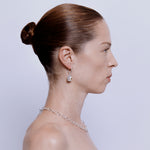 Utu Hoop Earrings in Citrine - Sterling Silver