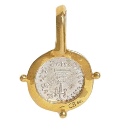 Khazaria Pendant in Sterling Silver and Diamond - Solid Gold