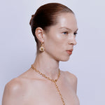 Ki Hoop Earrings in Citrine - 18K Gold Plated