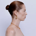 Ki Hoop Earrings in Citrine - 18K Gold Plated