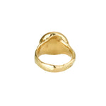 Gorgoneion Tempo Ring in Chrysoprase and Diamond - Solid Gold