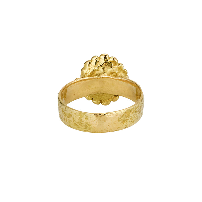 Orrery Ring in Emerald and Diamond - Solid Gold