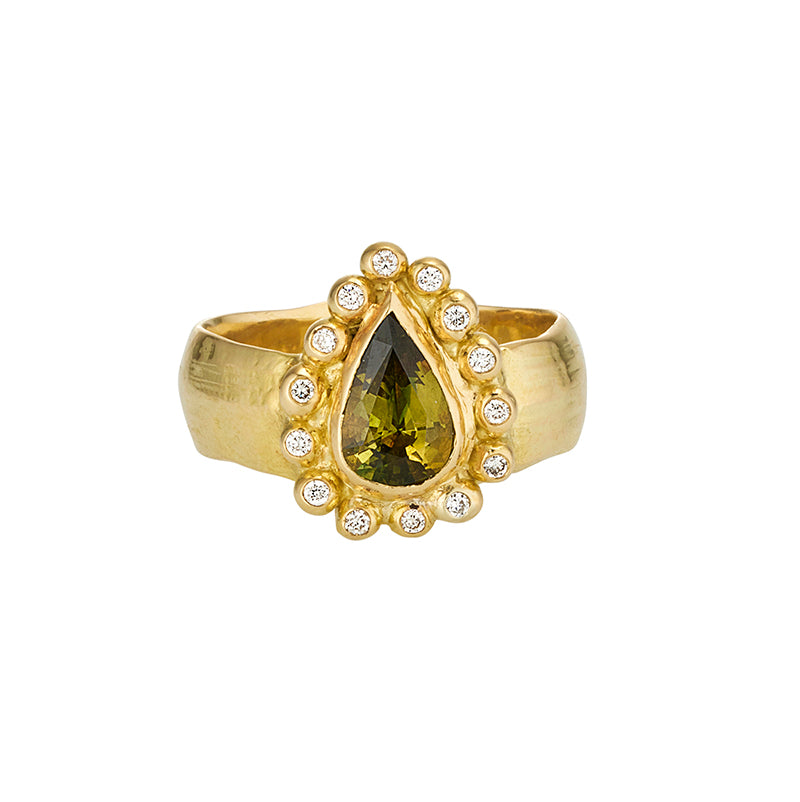 Christiaan Ring in Sapphire and Diamond - Solid Gold
