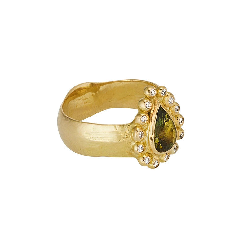 Christiaan Ring in Sapphire and Diamond - Solid Gold