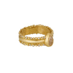 Torricelli Ring in Cognac and White Diamond - Solid Gold