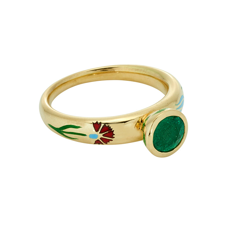 Viriditas Ring in Emerald - 18K Solid Gold