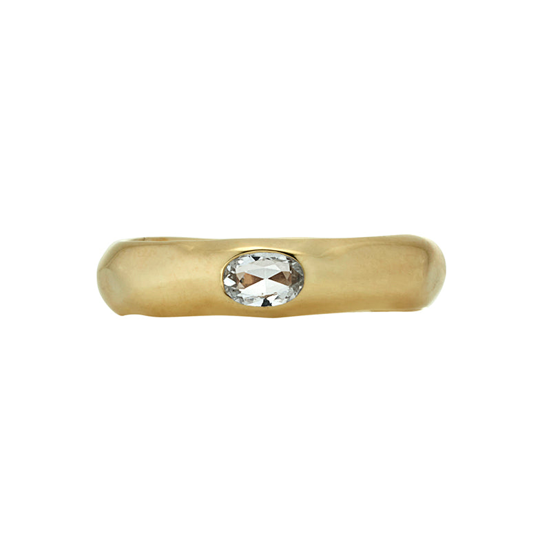 Tac Ring in White Sapphire - Solid Gold