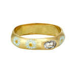 Papatya Tac Ring in White Sapphire - Solid Gold
