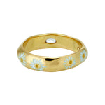 Papatya Tac Ring in White Sapphire - Solid Gold