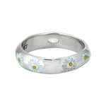Papatya Tac Ring in White Sapphire - Platinum
