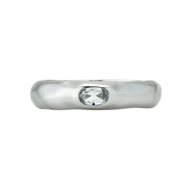 Tac Ring in White Sapphire - Platinum