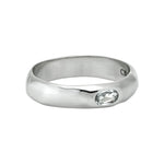 Tac Ring in White Sapphire - Platinum