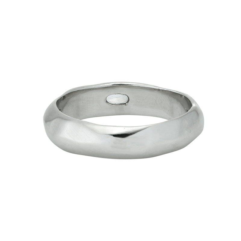 Tac Ring in White Sapphire - Platinum