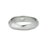 Tac Ring in White Sapphire - Platinum