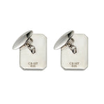 Culpan Cufflinks in Carnelian and Diamond - Sterling Silver