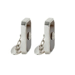 Culpan Cufflinks in Carnelian and Diamond - Sterling Silver