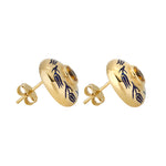 Lale Studs Earrings in Sapphire - Solid Gold